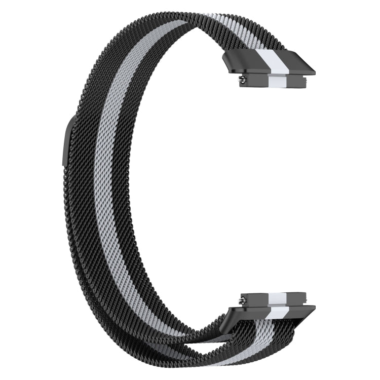 For Huawei Band 7 Milan Magnetic Watch Band(Black+Gray) by buy2fix