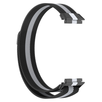 For Huawei Band 7 Milan Magnetic Watch Band(Black+Gray) by buy2fix