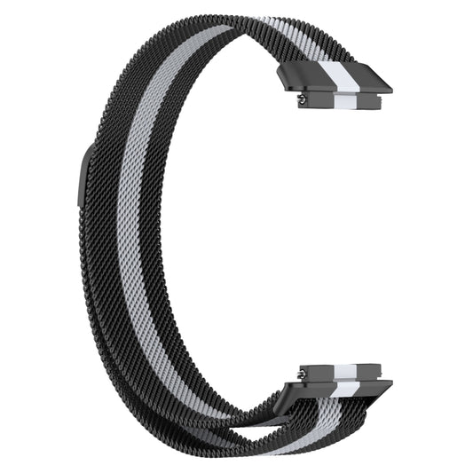 For Huawei Band 7 Milan Magnetic Watch Band(Black+Gray) by buy2fix