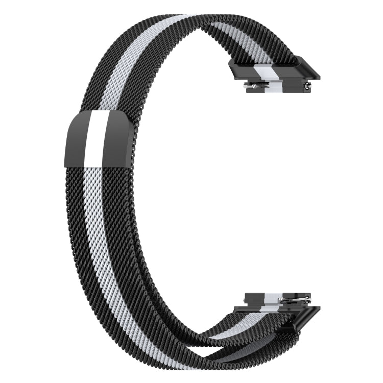 For Huawei Band 7 Milan Magnetic Watch Band(Black+Gray) by buy2fix