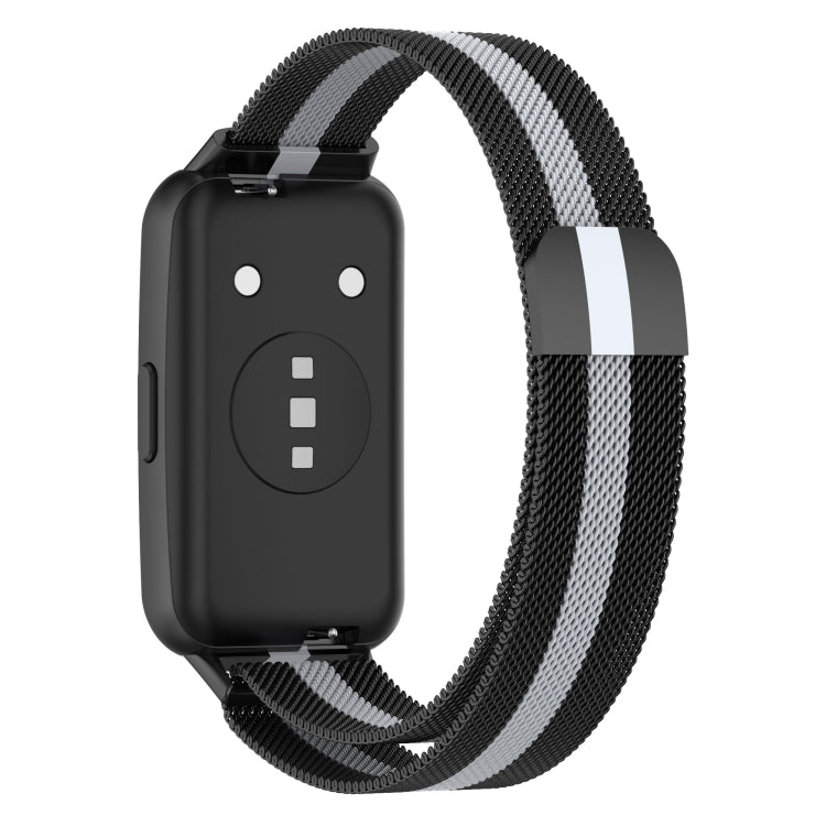 For Huawei Band 7 Milan Magnetic Watch Band(Black+Gray) by buy2fix