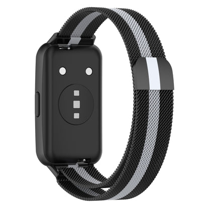 For Huawei Band 7 Milan Magnetic Watch Band(Black+Gray) by buy2fix
