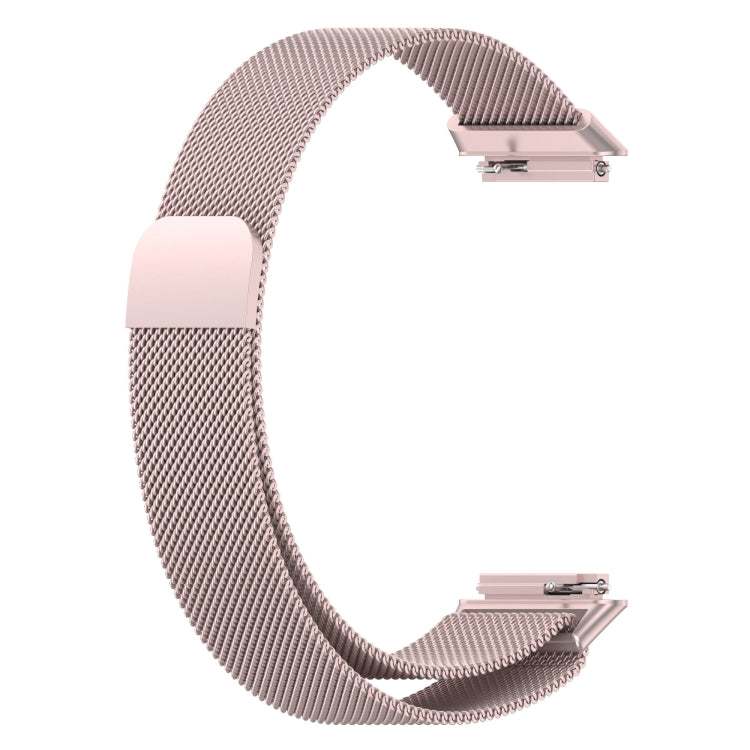 For Huawei Band 7 Milan Magnetic Watch Band(Official Pink) by buy2fix