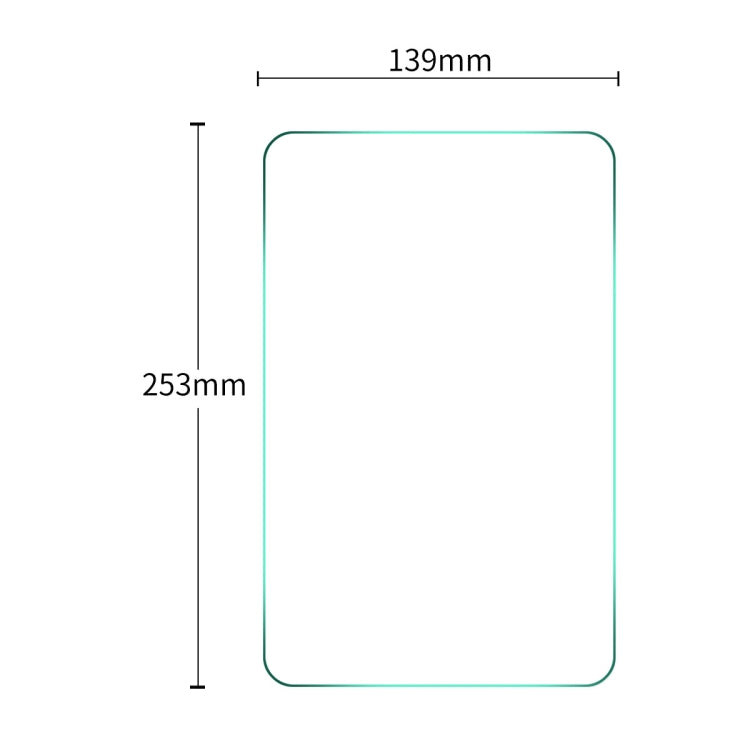 1 PCS ENKAY 253 x 139mm Universal 10 inch 0.3mm Explosion-proof Tempered Glass Film - Others by ENKAY | Online Shopping UK | buy2fix