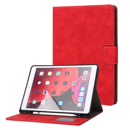 For iPad 10.2 2019 / 2020 / 2021 Calf Texture Horizontal Flip Leather Tablet Case(Red) - iPad 10.2 Cases by buy2fix | Online Shopping UK | buy2fix