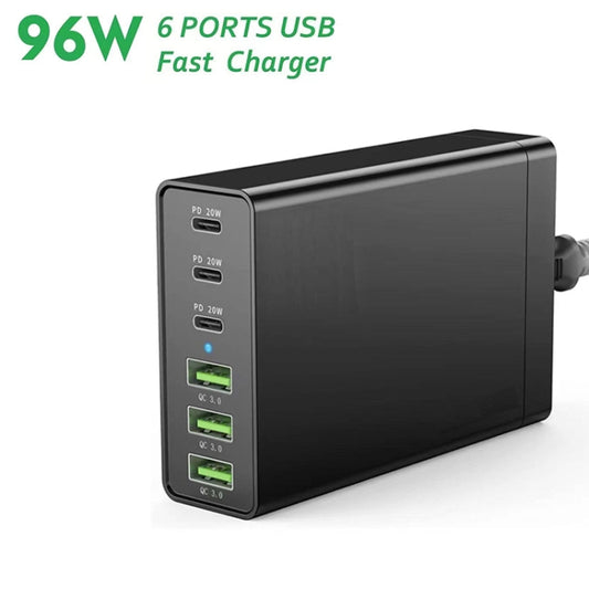 zetx-96W01A 96W PD20W x 3 + QC3.0 USB x 3 Multifunction Charger for Mobile / Tablet(US Plug) - Multifunction Charger by buy2fix | Online Shopping UK | buy2fix