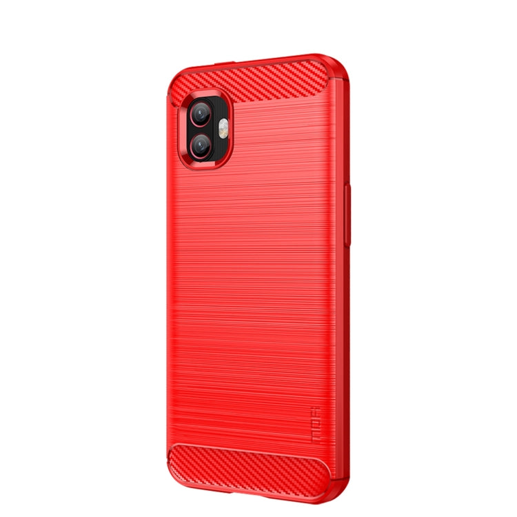For Samsung Galaxy Xcover6 Pro / Xcover Pro 2 MOFI Gentleness Brushed Carbon Fiber Soft TPU Case(Red) by MOFI