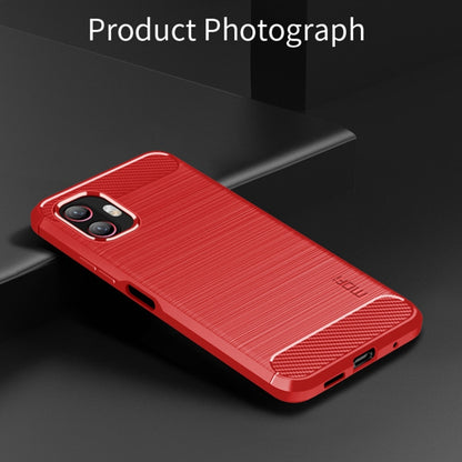 For Samsung Galaxy Xcover6 Pro / Xcover Pro 2 MOFI Gentleness Brushed Carbon Fiber Soft TPU Case(Red) by MOFI