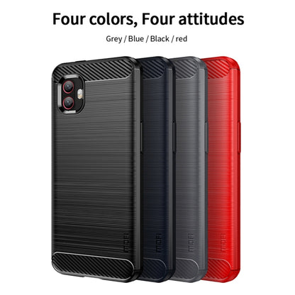 For Samsung Galaxy Xcover6 Pro / Xcover Pro 2 MOFI Gentleness Brushed Carbon Fiber Soft TPU Case(Red) by MOFI