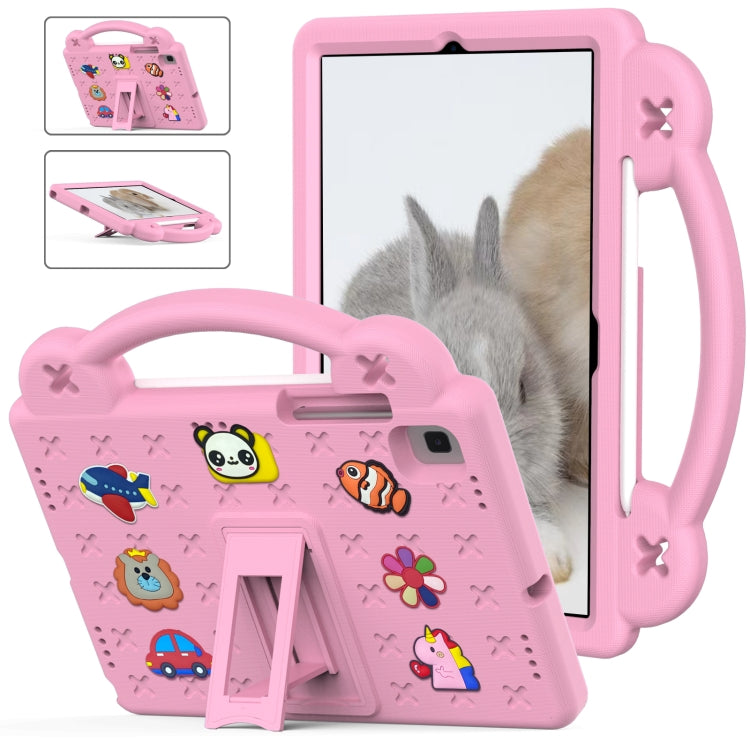 For Samsung Galaxy Tab A7 10.4 2020 T500/T505 Handle Kickstand Children EVA Shockproof Tablet Case(Pink) - Other Galaxy Tab PC by buy2fix | Online Shopping UK | buy2fix