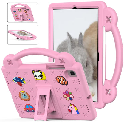 For Samsung Galaxy Tab A7 10.4 2020 T500/T505 Handle Kickstand Children EVA Shockproof Tablet Case(Pink) - Other Galaxy Tab PC by buy2fix | Online Shopping UK | buy2fix