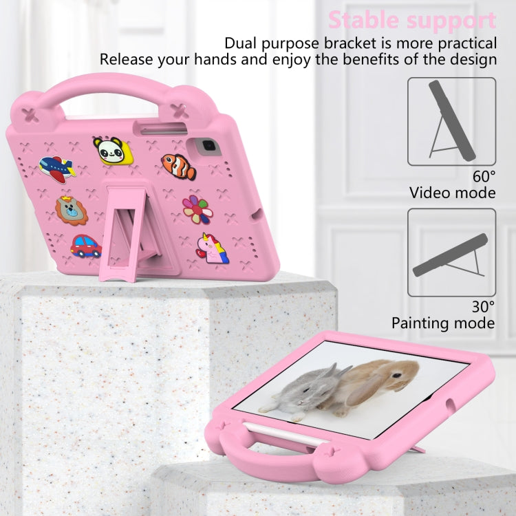For Samsung Galaxy Tab A7 10.4 2020 T500/T505 Handle Kickstand Children EVA Shockproof Tablet Case(Pink) - Other Galaxy Tab PC by buy2fix | Online Shopping UK | buy2fix