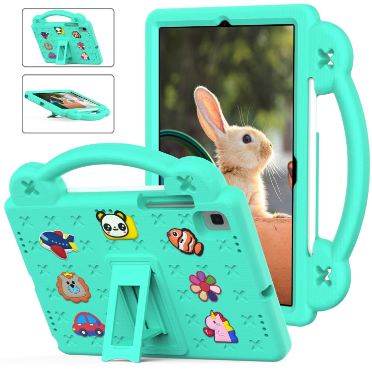 For Samsung Galaxy Tab A7 10.4 2020 T500/T505 Handle Kickstand Children EVA Shockproof Tablet Case(Mint Green) - Other Galaxy Tab PC by buy2fix | Online Shopping UK | buy2fix