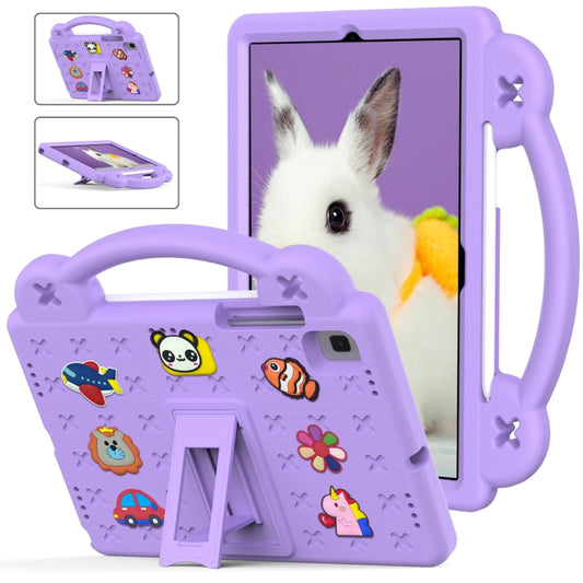 For Samsung Galaxy Tab A7 10.4 2020 T500/T505 Handle Kickstand Children EVA Shockproof Tablet Case(Light Purple) - Other Galaxy Tab PC by buy2fix | Online Shopping UK | buy2fix