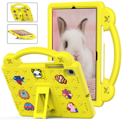 For Samsung Galaxy Tab A7 10.4 2020 T500/T505 Handle Kickstand Children EVA Shockproof Tablet Case(Yellow) - Other Galaxy Tab PC by buy2fix | Online Shopping UK | buy2fix
