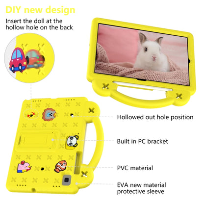 For Samsung Galaxy Tab A7 10.4 2020 T500/T505 Handle Kickstand Children EVA Shockproof Tablet Case(Yellow) - Other Galaxy Tab PC by buy2fix | Online Shopping UK | buy2fix