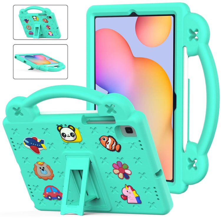 For Samsung Galaxy Tab S6 Lite 10.4 2020/2022 Handle Kickstand Children EVA Shockproof Tablet Case(Mint Green) - Tab S6 Lite P610 / P615 by buy2fix | Online Shopping UK | buy2fix