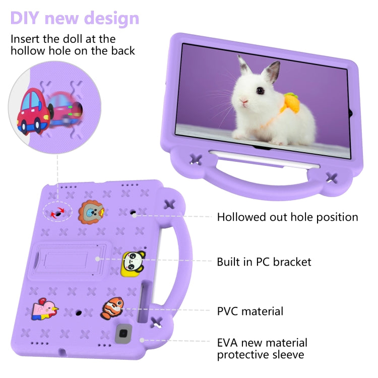 For Samsung Galaxy Tab S6 Lite 10.4 2020/2022 Handle Kickstand Children EVA Shockproof Tablet Case(Light Purple) - Tab S6 Lite P610 / P615 by buy2fix | Online Shopping UK | buy2fix