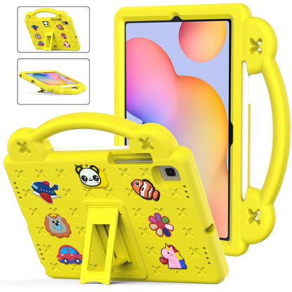 For Samsung Galaxy Tab S6 Lite 10.4 2020/2022 Handle Kickstand Children EVA Shockproof Tablet Case(Yellow) - Tab S6 Lite P610 / P615 by buy2fix | Online Shopping UK | buy2fix