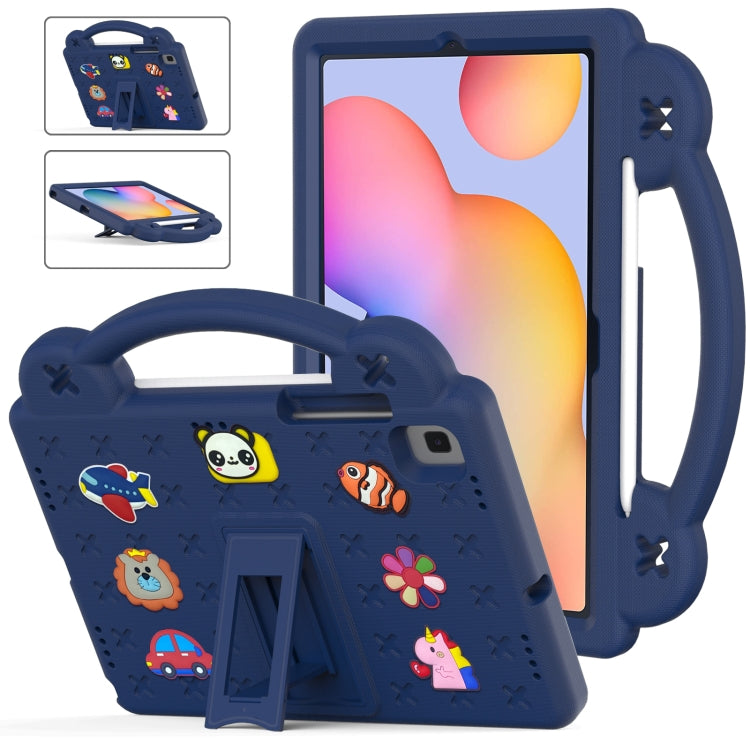 For Samsung Galaxy Tab S6 Lite 10.4 2020/2022 Handle Kickstand Children EVA Shockproof Tablet Case(Navy Blue) - Tab S6 Lite P610 / P615 by buy2fix | Online Shopping UK | buy2fix