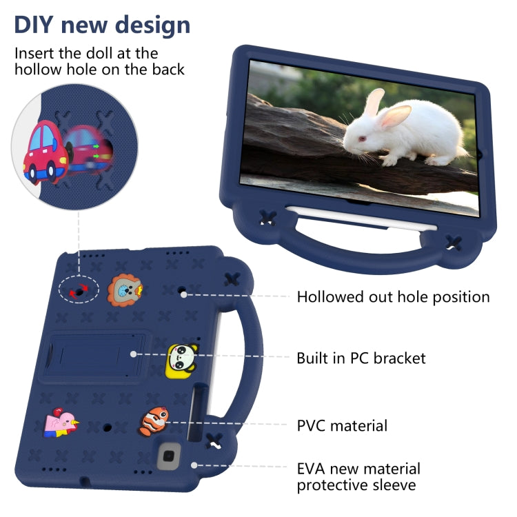 For Samsung Galaxy Tab S6 Lite 10.4 2020/2022 Handle Kickstand Children EVA Shockproof Tablet Case(Navy Blue) - Tab S6 Lite P610 / P615 by buy2fix | Online Shopping UK | buy2fix