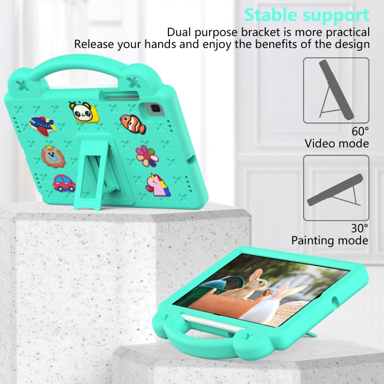 For Samsung Galaxy Tab S6 10.5 2019 T860/T865 Handle Kickstand Children EVA Shockproof Tablet Case(Mint Green) - Tab S6 10.5 T860 / T865 by buy2fix | Online Shopping UK | buy2fix