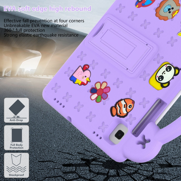 For Samsung Galaxy Tab S5e 10.5 2019 T720/T725 Handle Kickstand Children EVA Shockproof Tablet Case(Light Purple) - Other Galaxy Tab PC by buy2fix | Online Shopping UK | buy2fix