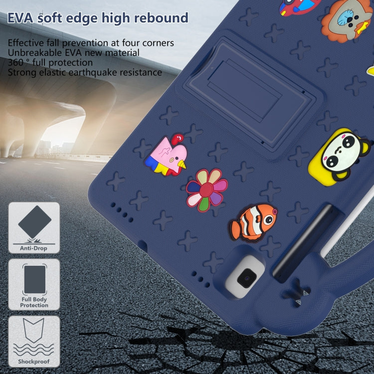 For Samsung Galaxy Tab S5e 10.5 2019 T720/T725 Handle Kickstand Children EVA Shockproof Tablet Case(Navy Blue) - Other Galaxy Tab PC by buy2fix | Online Shopping UK | buy2fix