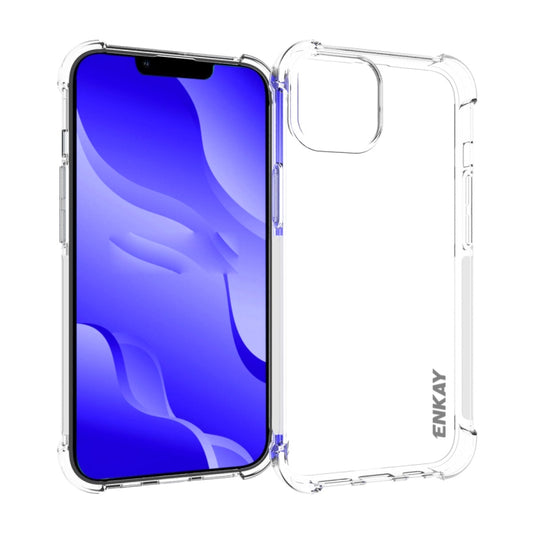 For iPhone 14 ENKAY Clear TPU Shockproof Phone Case - iPhone 14 Cases by ENKAY | Online Shopping UK | buy2fix