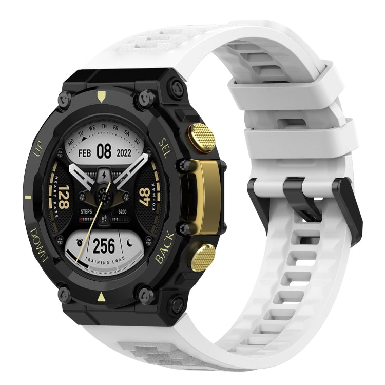 For Amazfit T-Rex 2 Silicone Leisure Watch Band(White) - Watch Bands by buy2fix | Online Shopping UK | buy2fix