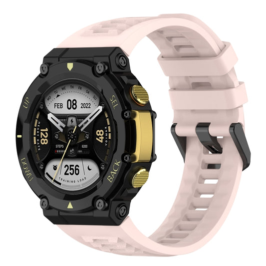For Amazfit T-Rex 2 Silicone Leisure Watch Band(Sand Pink) - Watch Bands by buy2fix | Online Shopping UK | buy2fix