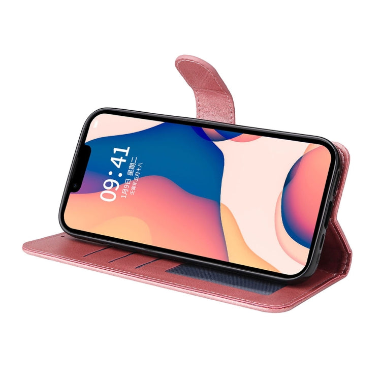 For iPhone 14 JSM Calf Texture Leather Phone Case (Pink) - iPhone 14 Cases by JUNSUNMAY | Online Shopping UK | buy2fix