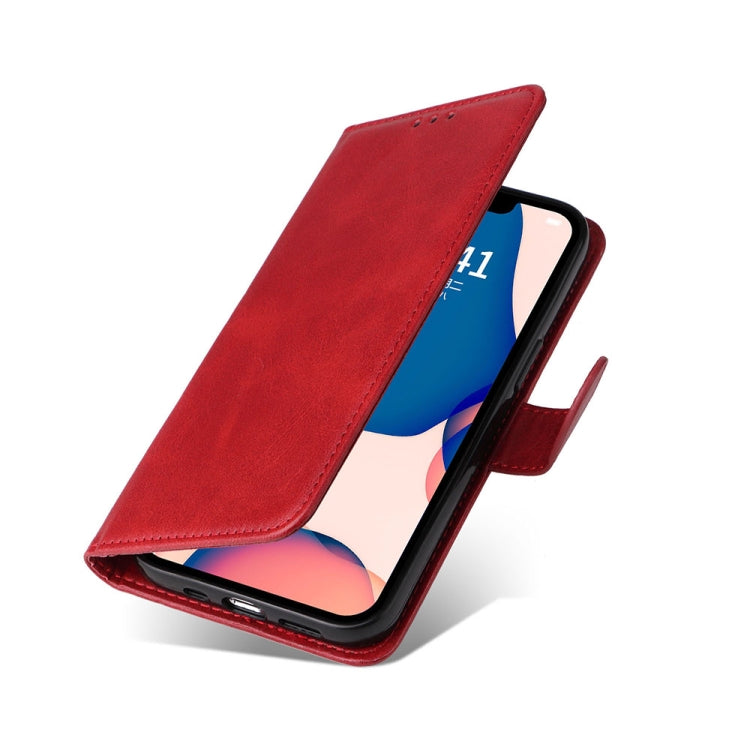 For iPhone 14 JSM Calf Texture Leather Phone Case (Red) - iPhone 14 Cases by JUNSUNMAY | Online Shopping UK | buy2fix