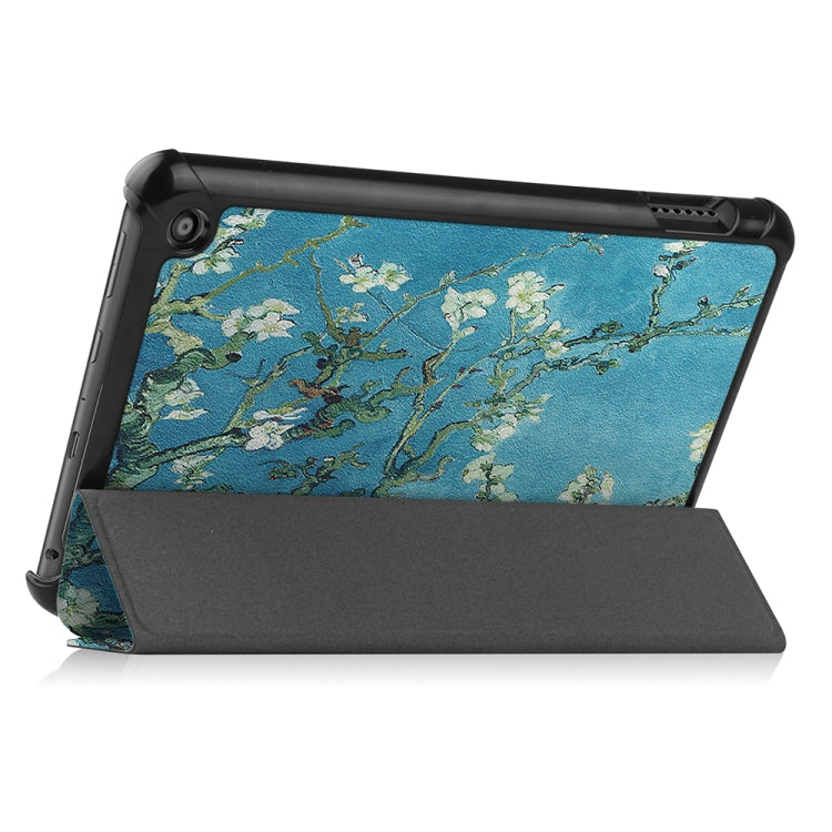 For Amazon Fire 7 12th 2022 JSM Smart Leather Tablet Case(Apricot Flower) - Amazon by jumper | Online Shopping UK | buy2fix