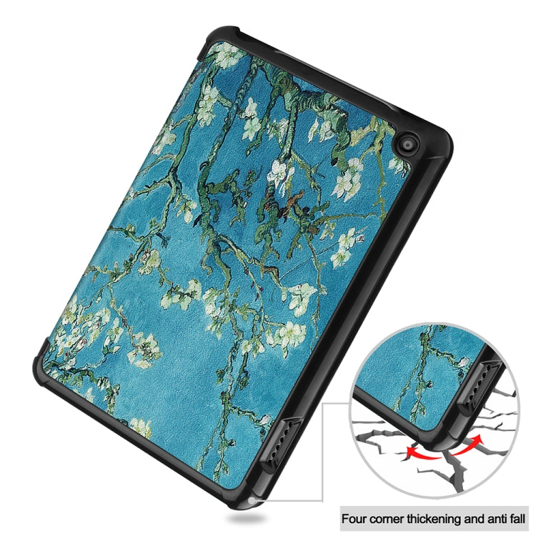 For Amazon Fire 7 12th 2022 JSM Smart Leather Tablet Case(Apricot Flower) - Amazon by jumper | Online Shopping UK | buy2fix