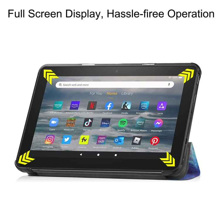 For Amazon Fire 7 12th 2022 JSM Smart Leather Tablet Case(Galaxy) - Amazon by jumper | Online Shopping UK | buy2fix