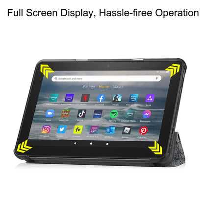 For Amazon Fire 7 12th 2022 JSM Smart Leather Tablet Case(Retro tower) - Amazon by jumper | Online Shopping UK | buy2fix