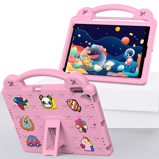 For iPad 10.2 2021 / 2020 / 2019 Handle Kickstand Children EVA Shockproof Tablet Case(Pink) - iPad 10.2 Cases by buy2fix | Online Shopping UK | buy2fix