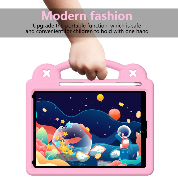 For iPad 10.2 2021 / 2020 / 2019 Handle Kickstand Children EVA Shockproof Tablet Case(Pink) - iPad 10.2 Cases by buy2fix | Online Shopping UK | buy2fix
