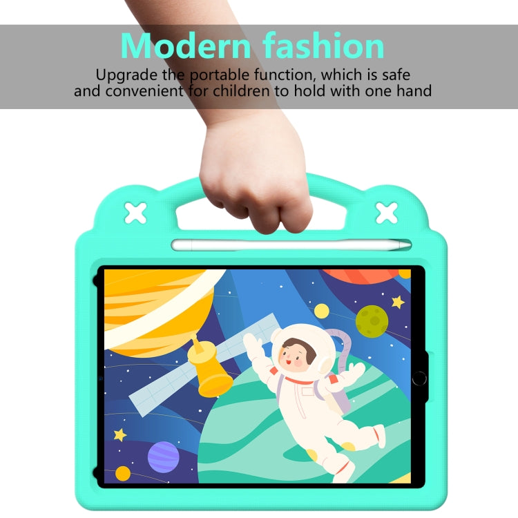 For iPad 10.2 2021 / 2020 / 2019 Handle Kickstand Children EVA Shockproof Tablet Case(Mint Green) - iPad 10.2 Cases by buy2fix | Online Shopping UK | buy2fix