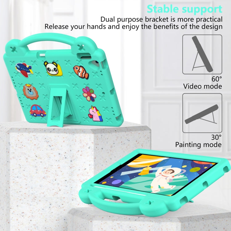 For iPad 10.2 2021 / 2020 / 2019 Handle Kickstand Children EVA Shockproof Tablet Case(Mint Green) - iPad 10.2 Cases by buy2fix | Online Shopping UK | buy2fix