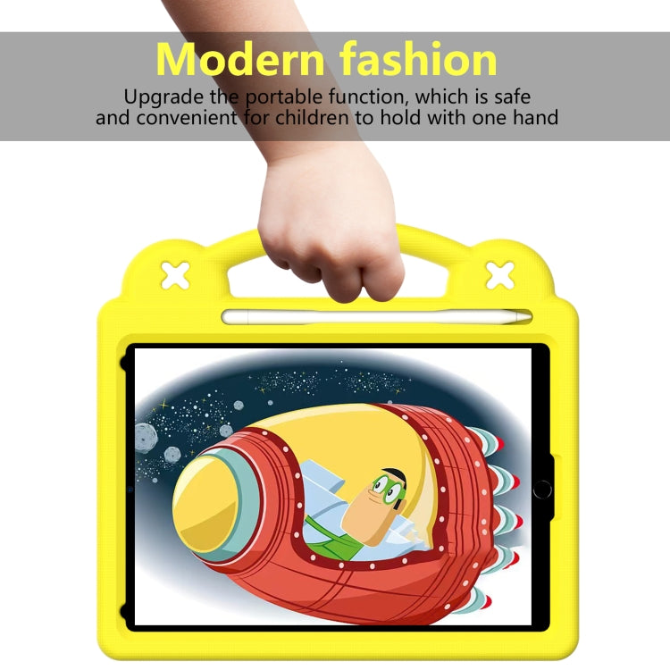 For iPad 10.2 2021 / 2020 / 2019 Handle Kickstand Children EVA Shockproof Tablet Case(Yellow) - iPad 10.2 Cases by buy2fix | Online Shopping UK | buy2fix
