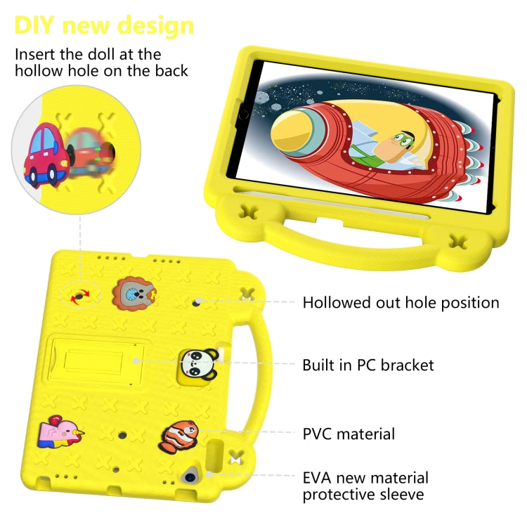 For iPad 10.2 2021 / 2020 / 2019 Handle Kickstand Children EVA Shockproof Tablet Case(Yellow) - iPad 10.2 Cases by buy2fix | Online Shopping UK | buy2fix