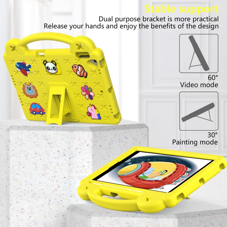 For iPad 10.2 2021 / 2020 / 2019 Handle Kickstand Children EVA Shockproof Tablet Case(Yellow) - iPad 10.2 Cases by buy2fix | Online Shopping UK | buy2fix