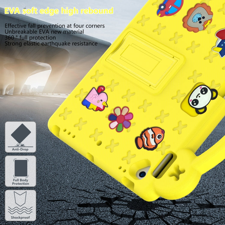 For iPad 10.2 2021 / 2020 / 2019 Handle Kickstand Children EVA Shockproof Tablet Case(Yellow) - iPad 10.2 Cases by buy2fix | Online Shopping UK | buy2fix