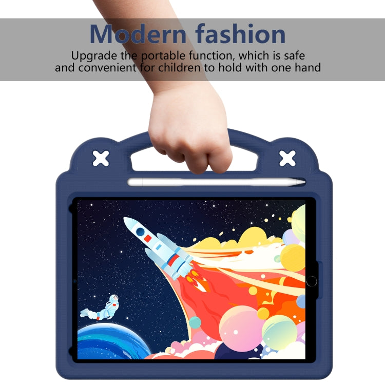 For iPad 10.2 2021 / 2020 / 2019 Handle Kickstand Children EVA Shockproof Tablet Case(Navy Blue) - iPad 10.2 Cases by buy2fix | Online Shopping UK | buy2fix