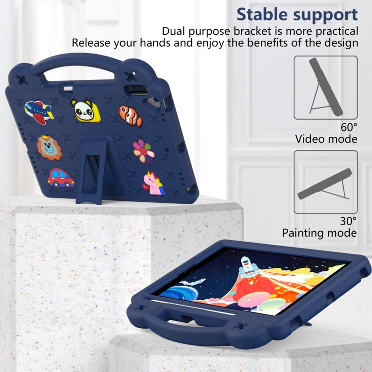 For iPad 10.2 2021 / 2020 / 2019 Handle Kickstand Children EVA Shockproof Tablet Case(Navy Blue) - iPad 10.2 Cases by buy2fix | Online Shopping UK | buy2fix