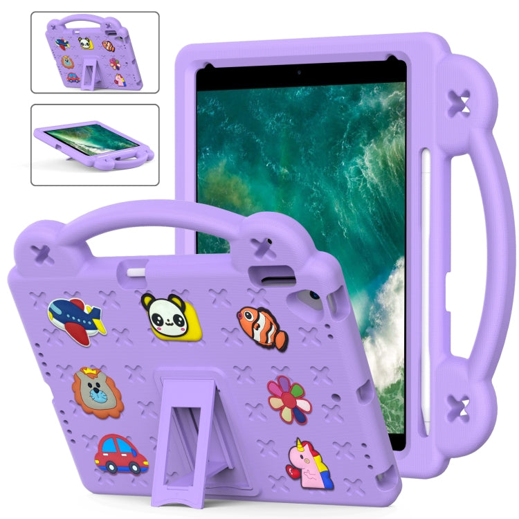 Handle Kickstand Children EVA Shockproof Tablet Case For iPad Air 2019 10.5 / Pro 10.5 2017(Light Purple) - iPad Air (2019) Cases by buy2fix | Online Shopping UK | buy2fix