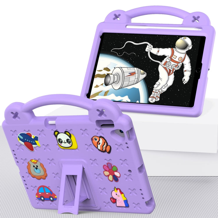 Handle Kickstand Children EVA Shockproof Tablet Case For iPad Air 2019 10.5 / Pro 10.5 2017(Light Purple) - iPad Air (2019) Cases by buy2fix | Online Shopping UK | buy2fix