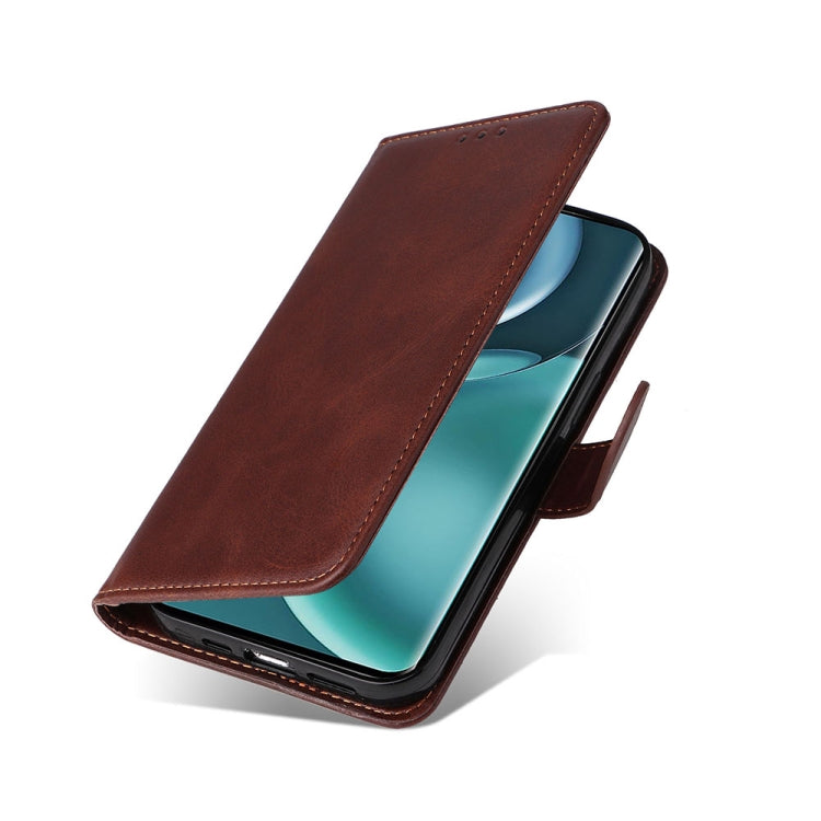 For Honor Magic4 / Magic4 Pro JSM Calf Texture Leather Phone Case(Brown) - Honor Cases by JUNSUNMAY | Online Shopping UK | buy2fix